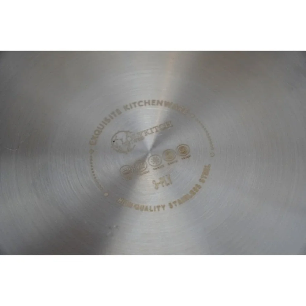 LOLYKITCH‎ 3-PLY Stainless Steel Fry Pan with Lid 12 Inch Nonstick Honeycomb